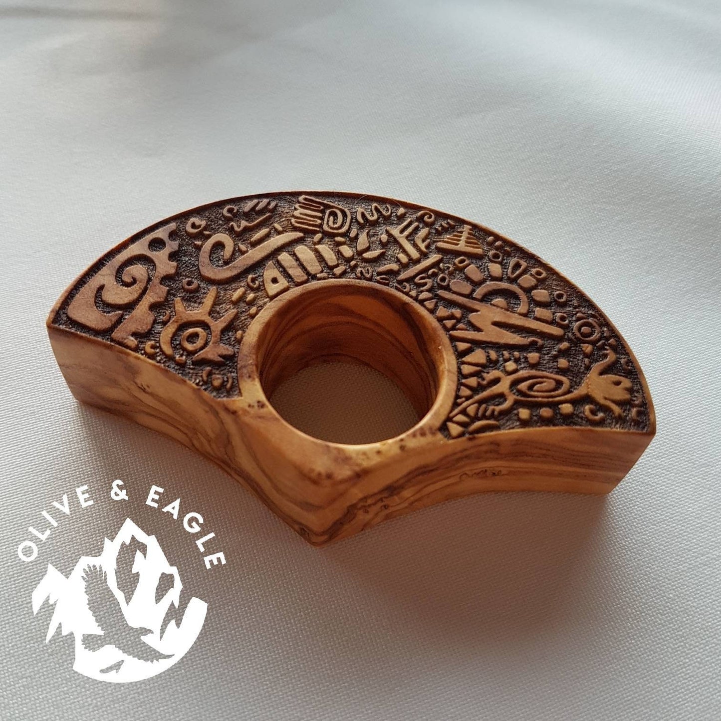 Olive wood book page holder,