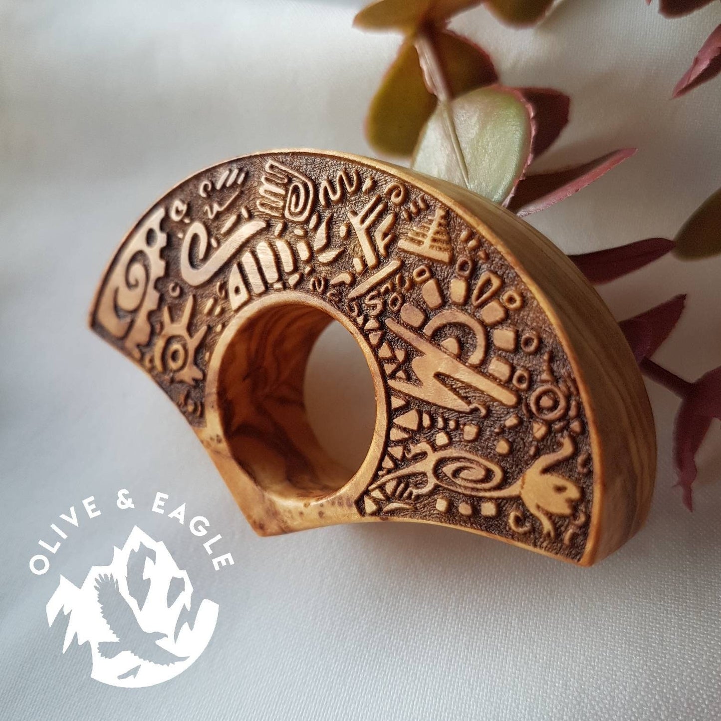 Olive wood book page holder,