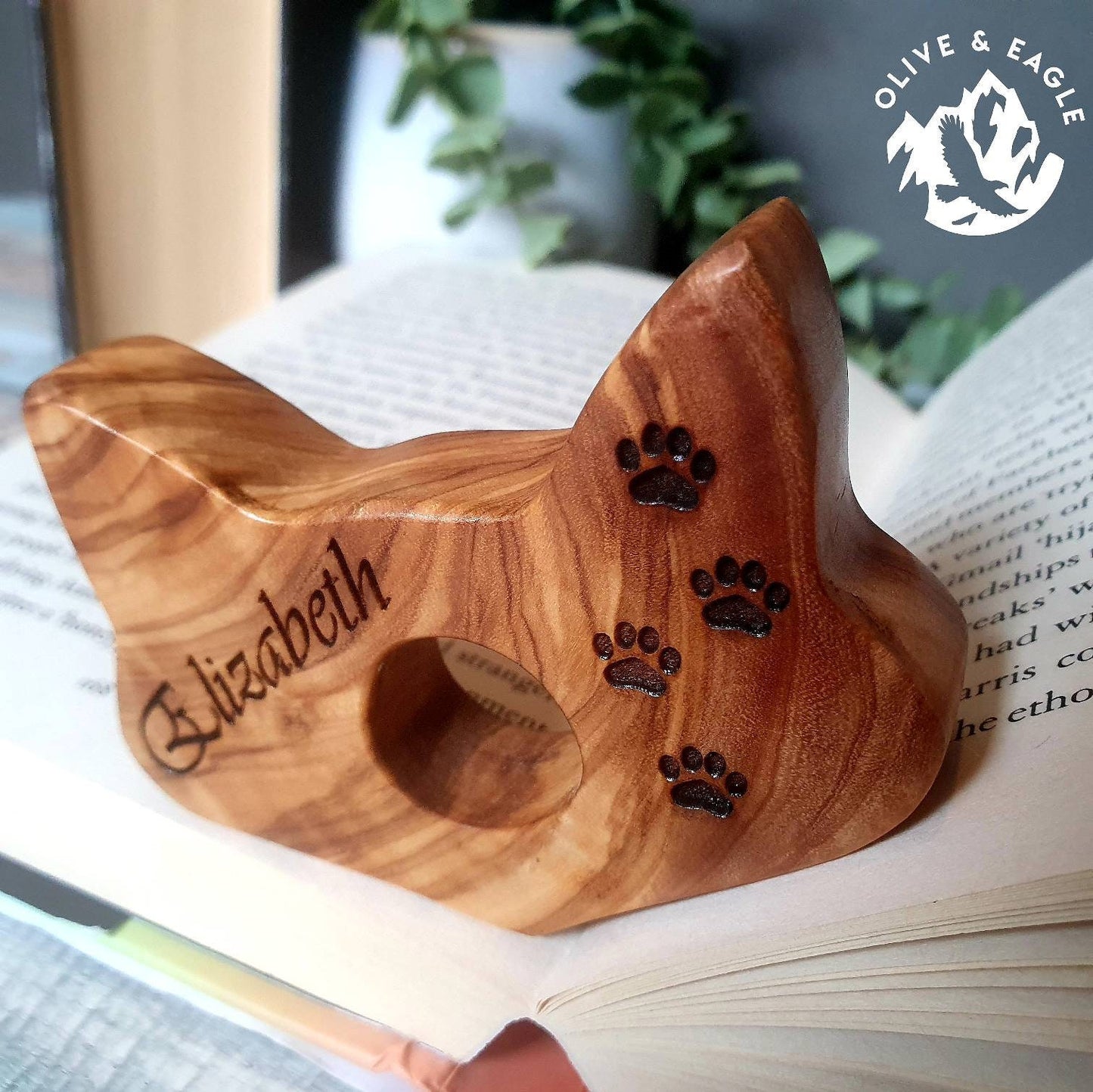 Personalised cat page holder