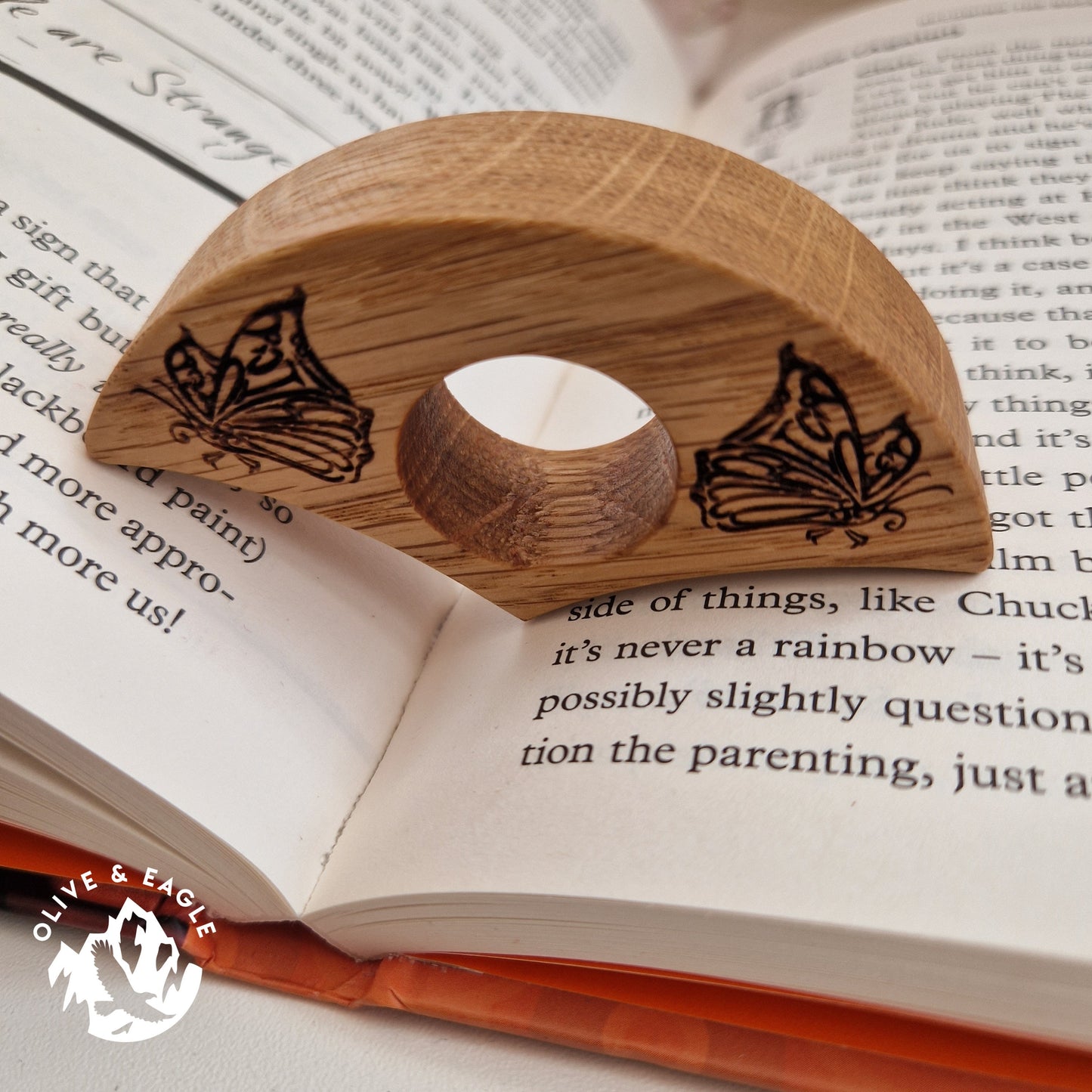 Book page holder dual butterfly