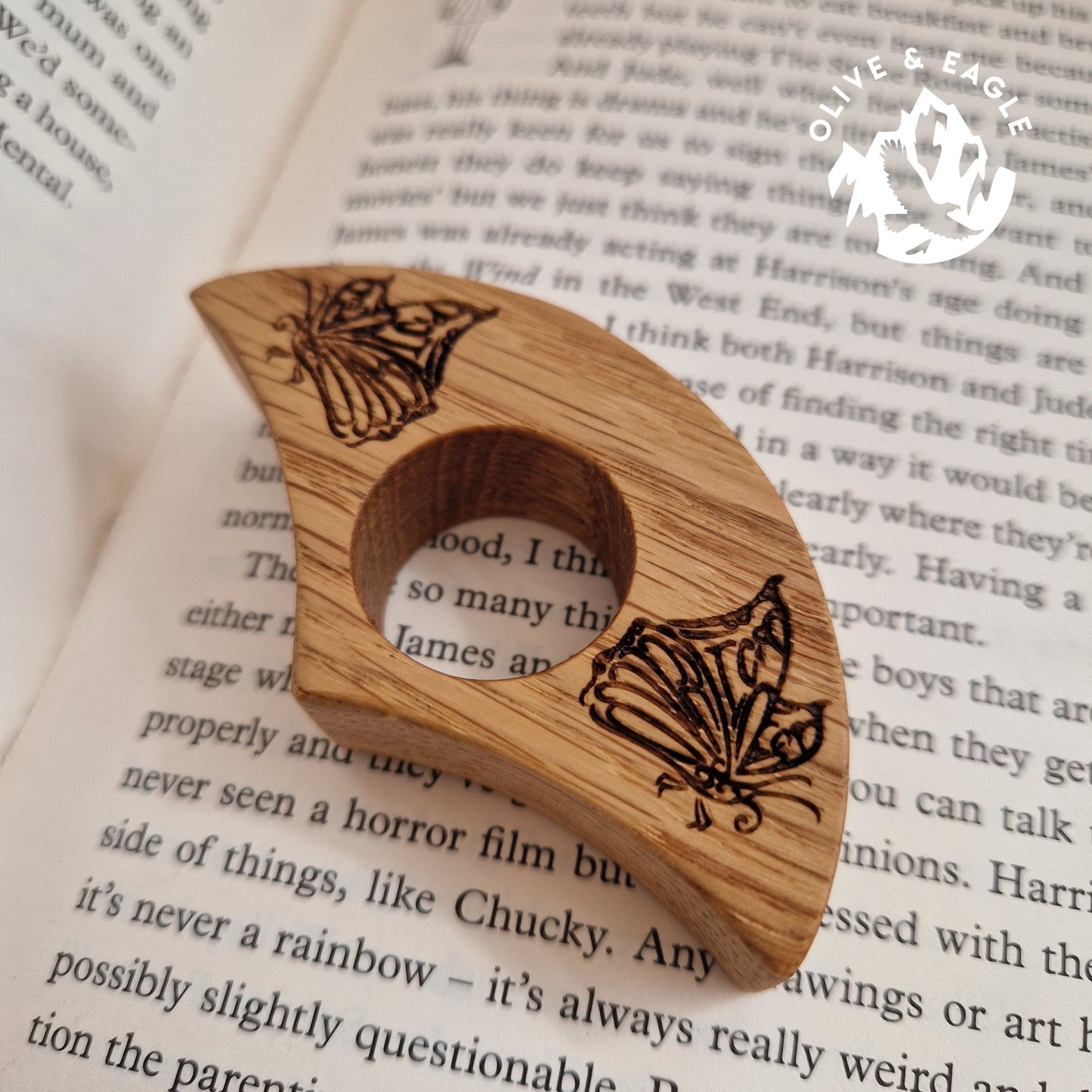 Book page holder dual butterfly