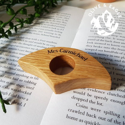 Personalised Oak Book Thumb spreader