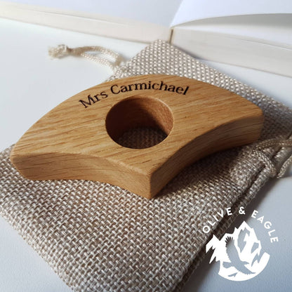 Personalised Oak Book Thumb spreader