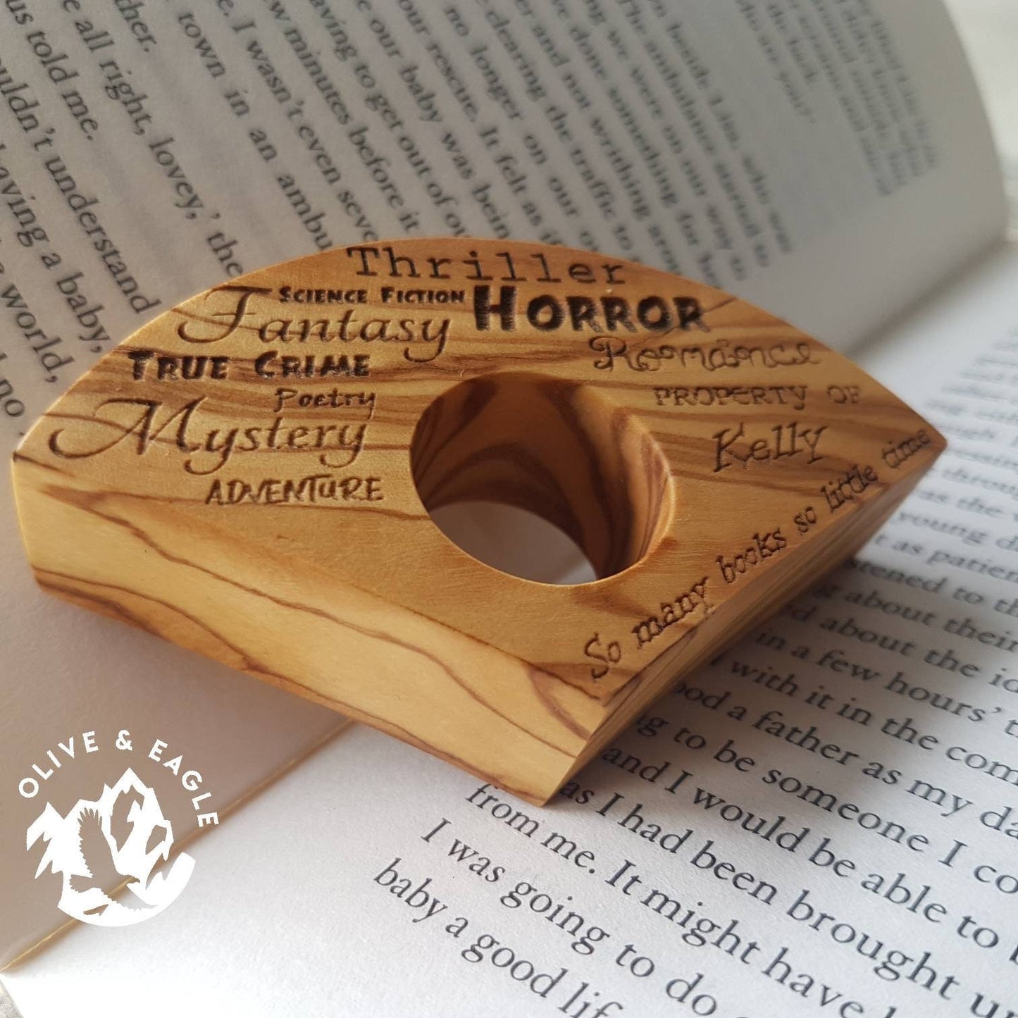 Personalised themed page holder,