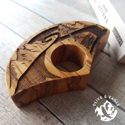 Engraved Mountains and River Book Page Holder