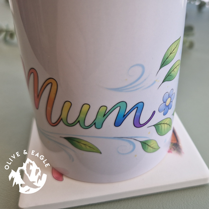 Mum Floral Ceramic Mug